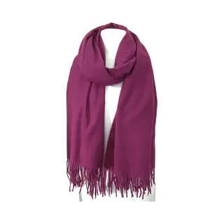 Lange Warme Sjaal - Effen - Fuchsia - 200 X 80 Cm (823324#)