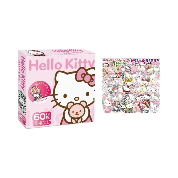 60x Hello Kitty Stickers - Schattige Sanrio Cartoon - Laptop - Dagboek thumbnail