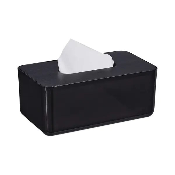 Tissue Box - Modern Design - 1 Stuk - Bamboe Deksel - Kunststof thumbnail