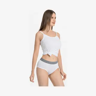 Ollies Fashion Slip Dames Bamboe Brief Wit