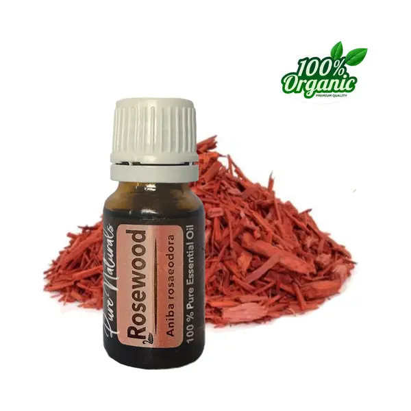 Rozenhout Etherische Olie 10 Ml | Rosewood Oil | 100% Puur | Bio | Essentiële Olie Aromatherapie | Olie Diffuser | Pure Naturals thumbnail