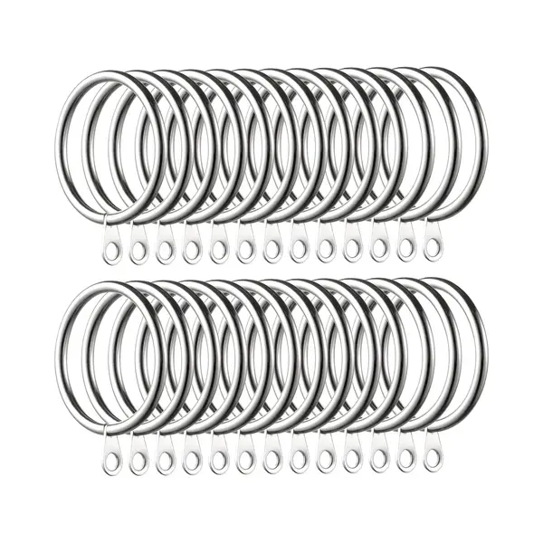 Metalen Gordijnringen - 60 Stuks - Zilver - 38 Mm thumbnail