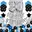 zilver blauw