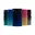 groen, grijs, blauw. roze, geel
