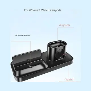 ShieldCase 3-in- 1 Oplaad Dock - Geschikt Voor Apple Producten - Zwart