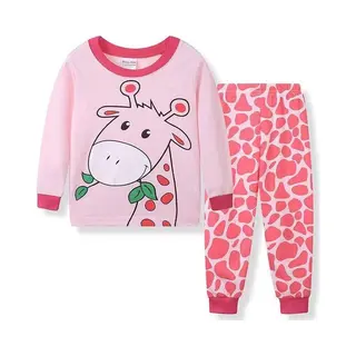 Meisjes Pyjama - Roze - Dierenprint - Giraffe - Pyjamaset Maat 104-1110 (5T)