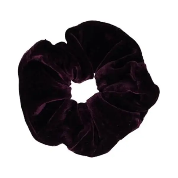 Haarsoires Haarelastiek Scrunchie – Basic – Velvet Stof – Donkerpaars - Haarkrinkel - Haar Elastiek Met Stof - Zacht & Haarvriendelijk thumbnail