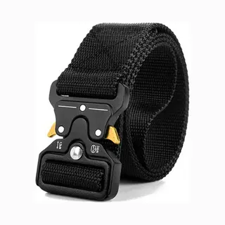 Uitverkoop - Tactical Belt - Werkriem - Veiligheidsriem - Heup Riem - Quick Release - 125 Cm - Verstelbaar - Zwart
