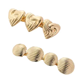 Emilie Collection - Haarspeld - Goudkleurig - 2 Stuks - Hartjes
