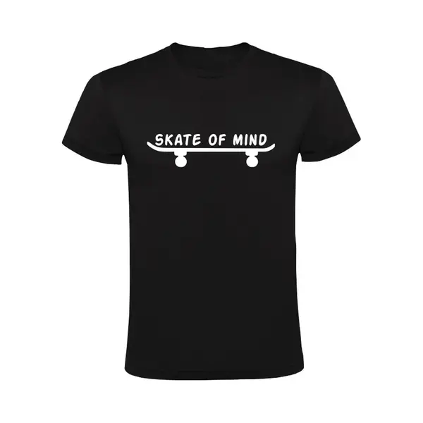 Sol's Skate Of Mind Heren T-shirt | Skateboard | Sport | Halfpipe | Zwart thumbnail
