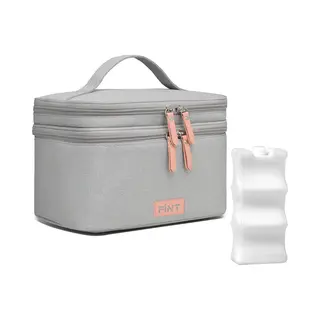 FÍNt® Luxe Koeltas – 12u Koeling – Voor Onderweg – Inclusief Koelelement – Grijs – Kolftas Voor Moedermelk