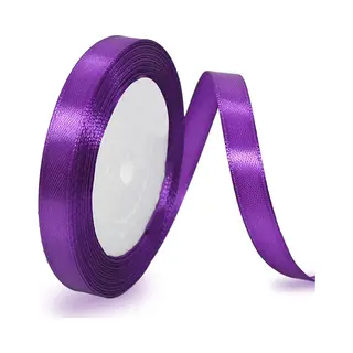 Satin Ribbon Paars 10mm - 22m Decoratieve Cadeau Ribbon - Brede Stoffen Ribbon Voor Bruiloft - Doop - Verjaardag Cadeaus