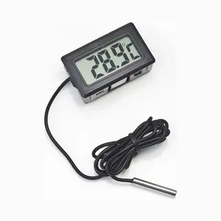 Digitale Thermometer Met Meetsonde | Inclusief Batterijen | Geschikt Voor O.a. Koelast, Aquarium, Zwembad, Vriezen Etc. | Meetsonde -5ºC - +70ºC | 1