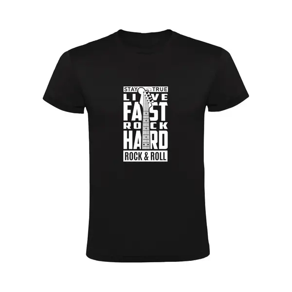 Sol's Stay True Rock Hard Heren T-shirt | Rock And Roll | Zang | Rockmuziek | Basgitaar | Elektrische Gitaar | Drums thumbnail