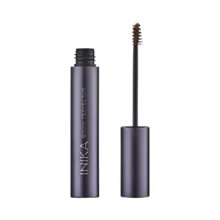 Inika Brow Perfector | Instant Volumiser And Tint To Fill, Shape And Color Brows. Natural Babmoo Fibres, Vegan Ingredients And Dual Ended Custom Brush