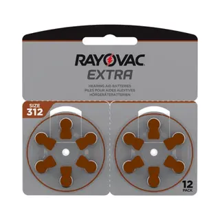 Rayovac Extra Hoorbatterijen 312 - Type 312 - 0% Kwik - 12 Stuks