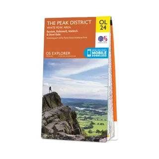 Ordnance Survey Os Map Of The Peak District - White Peak Area, Explorer OL24 - Weatherproof