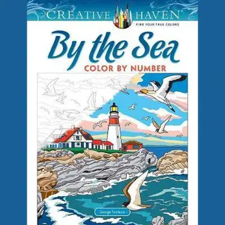 Dover Publications Inc. Creative Haven By The Sea Color By Number
