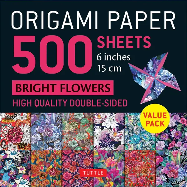 Origami Paper 500 Sheets Bright Flowers 6" (15 Cm) thumbnail