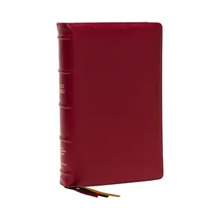 Nkjv, Thinline Reference Bible, Large Print, Red Premium Goatskin Leather, Premier Collection, Comfort Print