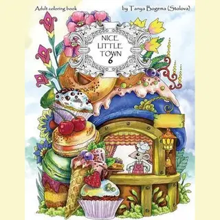 Tatiana Bogema (Stolova) Nice Little Town, Adult Coloring Book (Stress Relieving Coloring Pages, Coloring Book For Relaxation)
