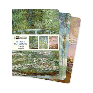Flame Tree Publishing Claude Monet Set Of 3 Standard Notebooks