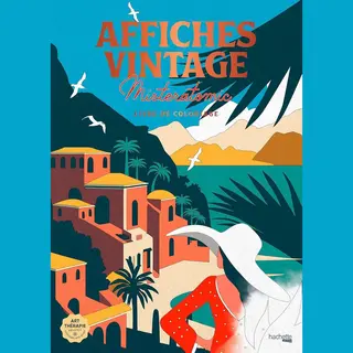 Hachette Heroes Vintage Kleurboek Voor Volwassenen - Affiche & Coloriage - 88 Pagina's