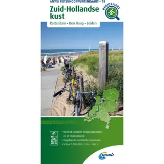 Anwb Fietsknooppuntenkaart 18 - Fietsknooppuntenkaart Zuid-Hollandse Kust 1, 100.000