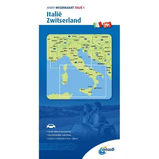 Wegenkaart- Italy / Switzerland Road Map