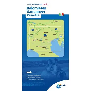 Wegenkaart- Dolomites / Lake Garda / Venice