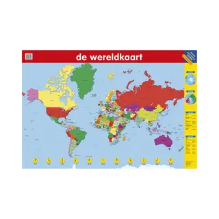 Deltas Educatieve Poster De Wereldkaart