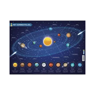 Onderzetter, Educatieve Onderleggers - Het Zonnestelsel (1 x, Pan Onderzetter)