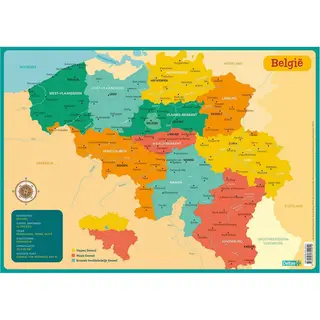 Deltas, Onderzetter, Leerachtbaan - Kaart België
