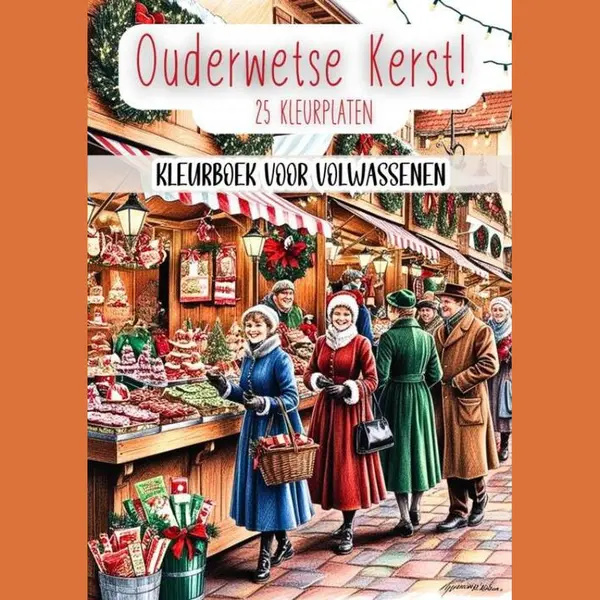 Kleurboek Voor Volwassenen - Ouderwetse Kerst! thumbnail