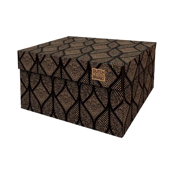 Ddb Dutch Design Brand Dekorative Aufbewahrungsboxen Mit Deckel – Größe, 38, 9 X 31, 8 X 21, 1 Cm – Fsc Zertifizierter Recycelbarer Karton thumbnail