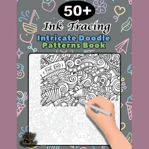 Tracing Books- Ink Tracing Doodle Book For Adults thumbnail