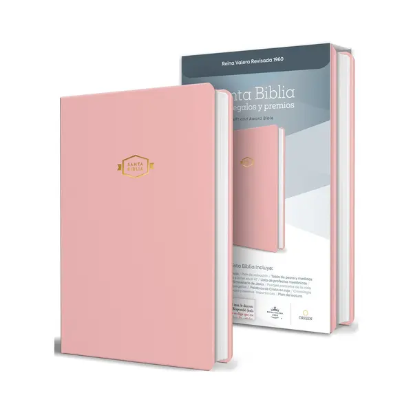 Biblia Rvr 1960 Para Regalos Y Premios, Rosada / Spanish Bible Rvr 1960 Gift And Award Bible Pink thumbnail