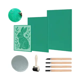 Linoleum Platen, 9 Stuks, Linoldruk, Set, Zacht Rubber, Linoldruk, Plaat, Linolsnijgereedschap, Stempelrubber A4, A5, A6, Nauwkeurige Print,