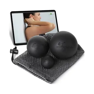 Ultimate Relief Bomb-Ball Black Massage Ball Set - Faszien + Lacrosse Bälle Für Ultimative Muskelentspannung, Selbstmassage, Faszientraining + Triggerpunkt Therapie