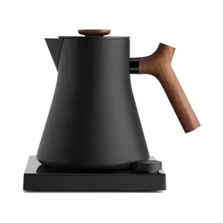 Fellow Corvo Ekg Pro Electric Tea Kettle - Quick Heating, Precise Temperature Control, Scheduling, Built-in Brew Timer - Matte Black With Walnut