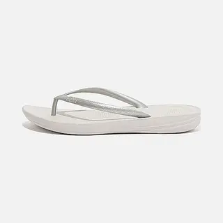 Women's FitFlop Iqushion Ergonomic Women's Silver Flip Flops - Size, 3