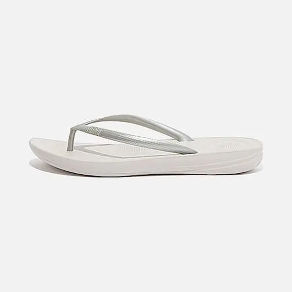Women's FitFlop Iqushion Ergonomic Women's Silver Flip Flops - Size, 3 thumbnail