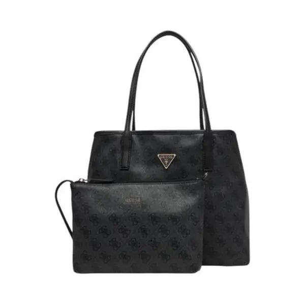 Guess Shopper Victtoria 2 In 1 Tote Coal Logo Donkergrijs thumbnail