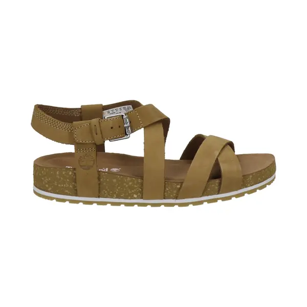 Timberland For Woman. TB0A1MQRF131 Leather Sandals Malibu Waves Brown (38 W), 1 To 3 Cm, Buckle, Casual thumbnail