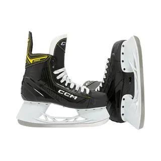 Ccm – Supertacks 9355 – IJshockeyschaatsen – Schaatsen Heren – Volwassenen – Zwart – Verstevigde Support & Rvs Speedblade – Regular Fit