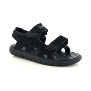 Timberland Unisex Für Kinder. TB0A1QXV0011 Perkins Row Ledersandalen Mit Fersenriemen Schwarz (28), Wohnung, Klettverschluss, Lässig, Kinder