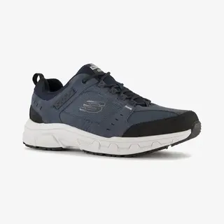 Skechers Oak Canyon Men's Trainers, Navy Leather Pu Mesh Black Trim, 10 Uk