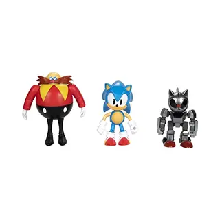 Sonic The Hedgehog Sonic - 10 Cm Multipack Met Figuren - Doctor Eggman, Mecha Sonic - Prachtige Figuren Voor Fans Van De Saga - Speelgoed Voor Kinderen Vanaf 3 Jaar