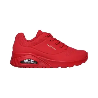 Skechers Women's Uno Stand On Air Sneaker, Red Durabuck, 4 Uk