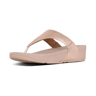 Fitflop Women's Lulu Leather Flip Flops, Toe-Post Sandals, Comfortable With Natural Arch Support - Rose Gold - 9 Uk